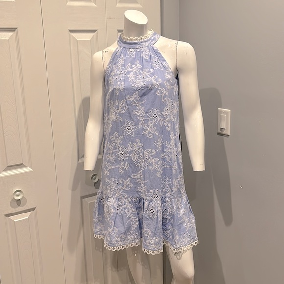 NWOT Eliza J cotton shift halter dress - Picture 2 of 10
